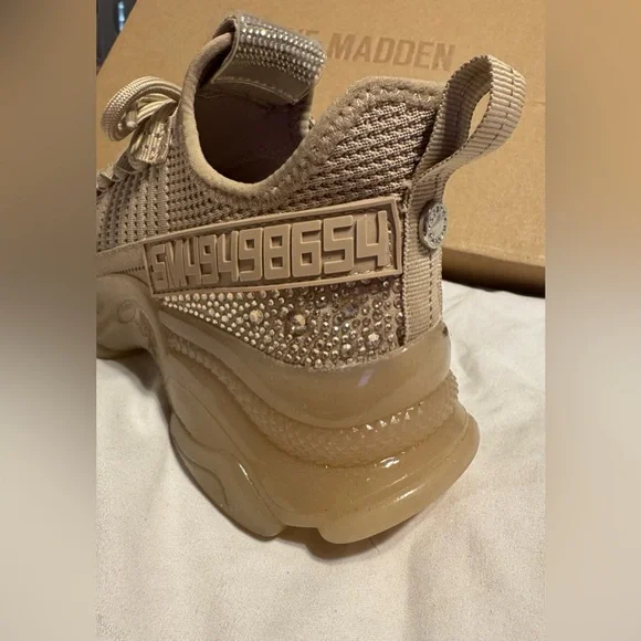 Maxima Blush Multi Rhinestone Chunky Sneakers - Picture 2 of 4